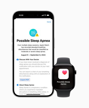 Notifikace o spánkové apnoe přicházejí na Apple Watch, čímž dále rozšiřují jejich schopnosti jako inteligentního strážce zdraví uživatelů. Hodinky monitorují dýchací vzorce během spánku a upozorní na možné příznaky spánkové apnoe, čímž podporují včas