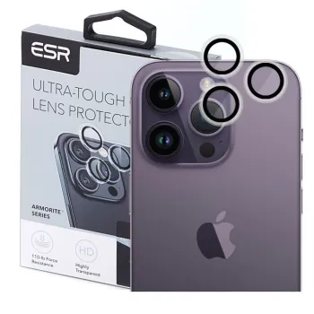 Ochranný kryt na čočky fotoaparátu ESR Armorite pro iPhone 16 Pro Max v originálním balení.