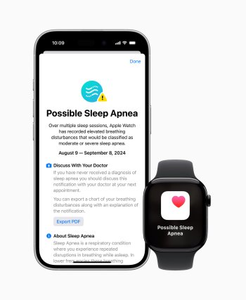 Hodinky Apple Watch dostávají upozornění na spánkovou apnoe, čímž se dále rozšiřují jejich schopnosti inteligentního strážce zdraví uživatelů.