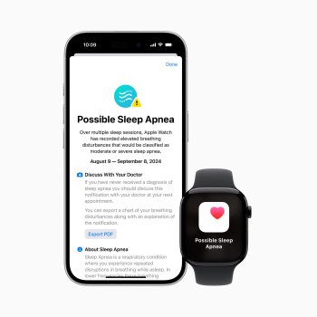 Apple Watch nyní nabízejí funkci upozorňování na spánkovou apnoi, která rozšiřuje jejich schopnosti v oblasti inteligentního monitorování zdraví a pomáhá uživatelům lépe sledovat a chránit jejich spánek.