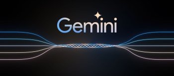 Logo Gemini 2.0 s moderními světelnými liniemi symbolizujícími propojení dat a inovace.