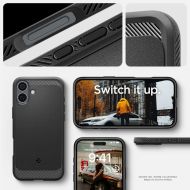 Spigen Rugged Armor MagFit MagSafe iPhone 16 Plus Matte Black