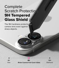 Ringke Camera Full Cover Glass 2-Pack: Ochrana fotoaparátu iPhone 16 / 16 Plus čirá