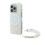 GUESS Flowers Allover Electro Pearl Strap MagSafe iPhone 16 Pro