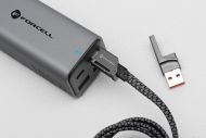 Forcell F-Energy C241 4v1 USB-C/USB-A na USB-C/Lightning QC PD 3A 60W 1m chrome