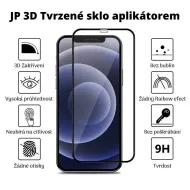 JP Privacy 3D sklo, 2 kusy, s instalačním rámečkem, iPhone 13, černé