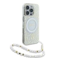 GUESS Flowers Allover Electro Pearl Strap MagSafe iPhone 16 Pro Max