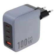 Nabíječka Forcell F-Energy VT-46 3x USB-C 1x USB-A GaN 100W 5A PD/QC4.0 šedá