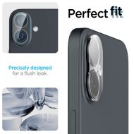 Spigen GLAStR OPTIK 2-Pack: Ochrana fotoaparátu iPhone 16 Plus / 16 crystal clear