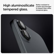 Spigen GLAStR EZ FIT OPTIK Pro 2-Pack: Ochrana fotoaparátu iPhone 16 Plus / 16 černá