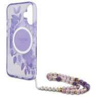 GUESS Flowers Pearl Strap MagSafe iPhone 16 Plus