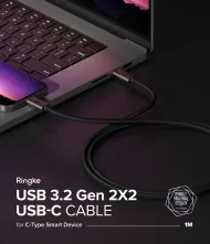 USB-C kabel Ringke RCC-20G10 USB 3.2 Gen 2x2 PD3.1 240W 20Gbps 1m černý