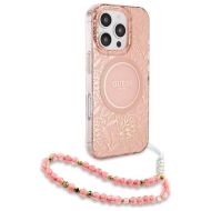 GUESS Flowers Allover Electro Pearl Strap MagSafe iPhone 16 Pro Max