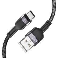 TECH-PROTECT ULTRABOOST Kabel USB-A / USB-C 3A 25cm černý