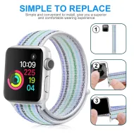 Nylonový řemínek NYLON STRIPES pro Apple Watch Series 10 (42mm)