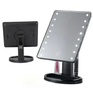 LED Mirror L16 Kosmetické make-up zrcátko černé