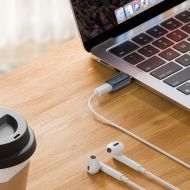 Tech-Protect UltraBoost Audio adaptér / redukce USB-C na Lightning šedý