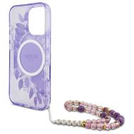 GUESS Flowers Pearl Strap MagSafe iPhone 16 Pro Max