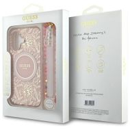 GUESS Flowers Allover Electro Pearl Strap MagSafe iPhone 16 Plus