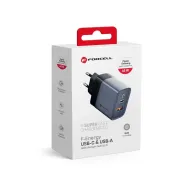 Nabíječka Forcell F-Energy VT-39 USB-C & USB-A GaN 45W 4A PD/QC4.0 šedá