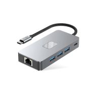 Tech-Protect HB05 USB-C Hub 9v1 USB2.0+3.0 HDMI 4K60Hz SD TF PD100W RJ45 space grey