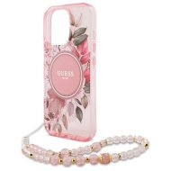 GUESS Flowers Pearl Strap MagSafe iPhone 16 Pro