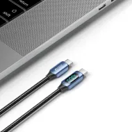 Tech-Protect UltraBoost LED YJ-0033 Kabel USB-C / USB-C PD100W/5A 100cm černý/modrý