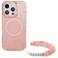 GUESS Flowers Allover Electro Pearl Strap MagSafe iPhone 16 Pro Max