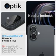 Spigen GLAStR OPTIK 2-Pack: Ochrana fotoaparátu iPhone 16 Plus / 16 black