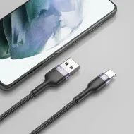 TECH-PROTECT ULTRABOOST Kabel USB-A / USB-C 3A 25cm černý