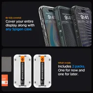 Tvrzené sklo Spigen GLAStR EZ Fit FullCover 2Pack iPhone 15 Pro Max černé