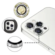 Tvrzené sklo Chief Max HARD DIAMOND Lens Glass iPhone 15 Pro Max / 15 Pro stříbrné