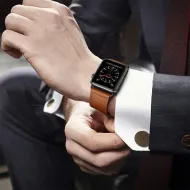 Kožený řemínek Tech-Protect LeatherFit Apple Watch Series 10 (42mm)