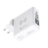 Forcell 15W 4v1 s USB/USB-C, powerbankou 8000mAh a bezdrátovým nabíjením