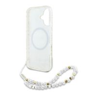 GUESS Flowers Allover Electro Pearl Strap MagSafe iPhone 16 Plus