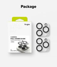 Ringke Camera Full Cover Glass 2-Pack: Ochrana fotoaparátu iPhone 16 Pro / 16 Pro Max čirá