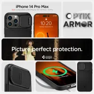 Pouzdro Spigen Optik Armor MagFit iPhone 14 Pro Max černé