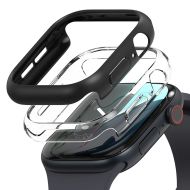 Kryt Ringke SLIM Case 2-Pack Apple Watch 10 (46mm) Čirý + Černý