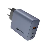 Nabíječka Forcell F-Energy VT-42B 2xUSB-C & USB-A GaN 65W 4A PD/QC4.0 šedá