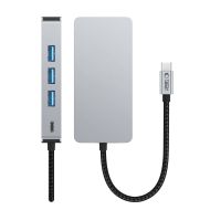 Tech-Protect HB05 USB-C Hub 9v1 USB2.0+3.0 HDMI 4K60Hz SD TF PD100W RJ45 space grey