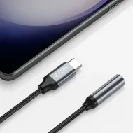 TECH-PROTECT ULTRABOOST AC-005 Kabel USB-C / mini Jack 3,5mm 12cm černý