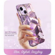 Pouzdro i-Blason Cosmo iPhone 14/13 Marble Purple