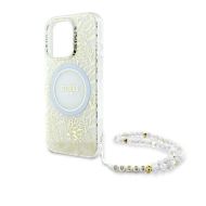 GUESS Flowers Allover Electro Pearl Strap MagSafe iPhone 16 Pro Max