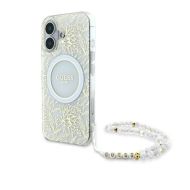 GUESS Flowers Allover Electro Pearl Strap MagSafe iPhone 16 Plus