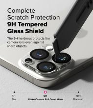 Ringke Camera Full Cover Glass 2-Pack: Ochrana fotoaparátu iPhone 16 Pro / 16 Pro Max čirá