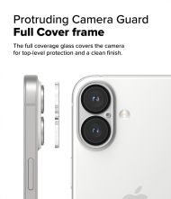 Ringke Camera Full Cover Glass 2-Pack: Ochrana fotoaparátu iPhone 16 / 16 Plus čirá