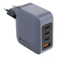 Nabíječka Forcell F-Energy VT-46 3x USB-C 1x USB-A GaN 100W 5A PD/QC4.0 šedá