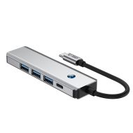 Tech-Protect HB01 USB-C Hub adaptér 5v1 USB3.0 HDMI 4K 60HZ PD100W space grey