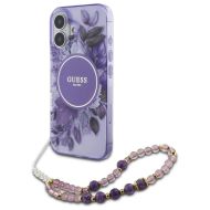 GUESS Flowers Pearl Strap MagSafe iPhone 16 Plus