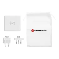 Forcell 15W 4v1 s USB/USB-C, powerbankou 8000mAh a bezdrátovým nabíjením